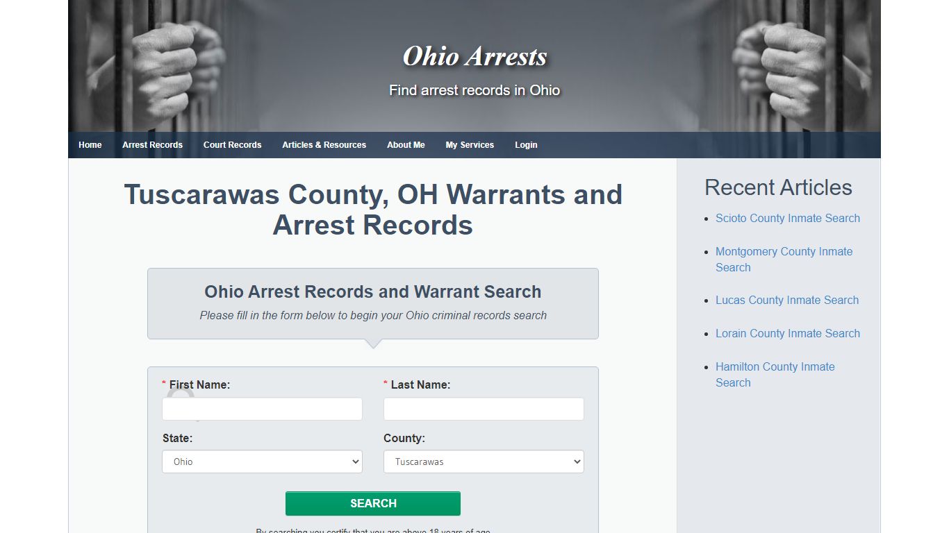 Tuscarawas County, OH Warrants and Arrest Records
