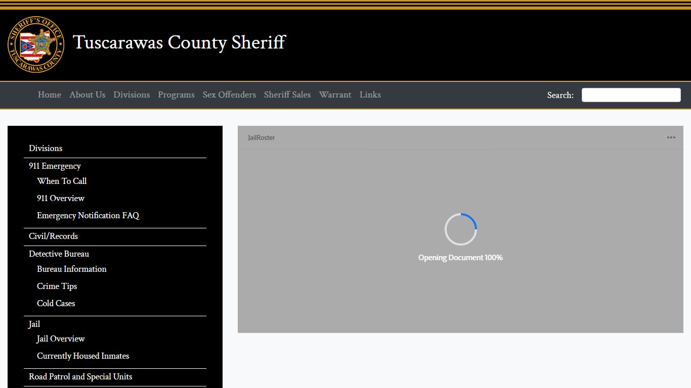 Currently Housed Inmates – Tuscarawas County Sheriff